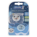 Sucettes Anatomiques Symmetric Brille la Nuit + 18 Mois A2 - DODIE