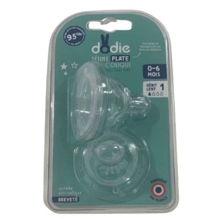 Tetine Plate Sensation+ Anti Colique D1 0-6M X2 - DODIE