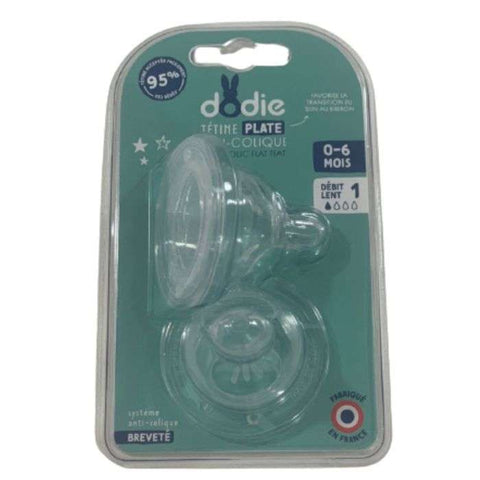 Tetine Plate Sensation+ Anti Colique D1 0-6M X2 - DODIE