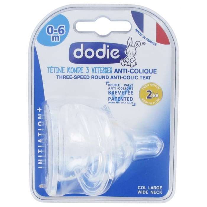 Tetine Plate Sensation+ Anti Colique D2 0-6M X2 - DODIE