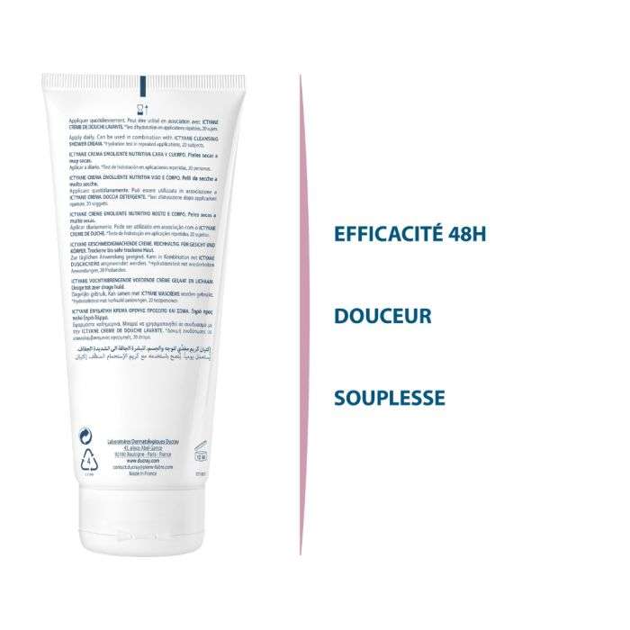 Ictyane Creme Emolliente Nutritive Visage et Corps 200 ML - DUCRAY