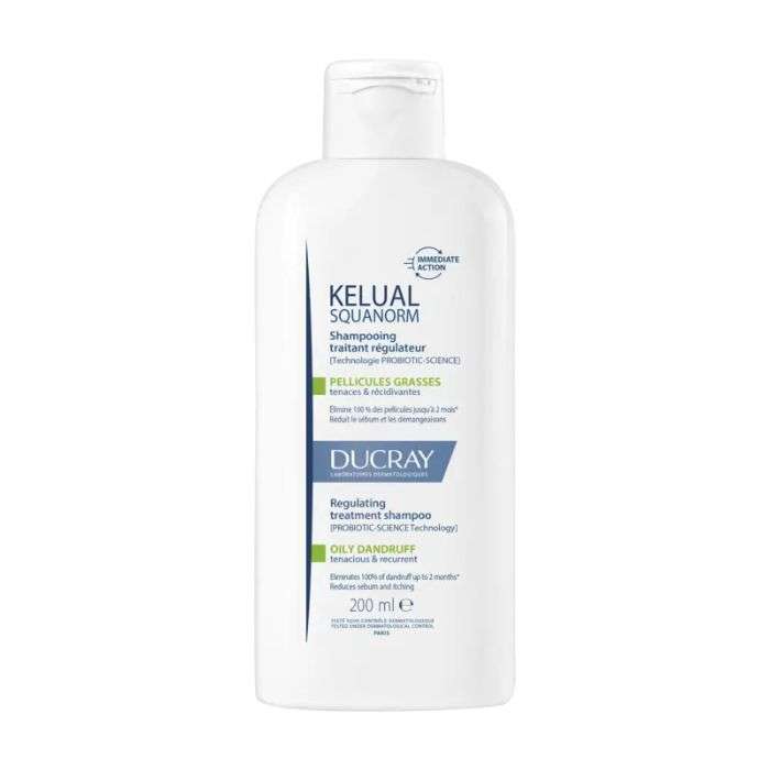 Kelual Squanorm Shampooing Traitant Regulateur Pellicules Grasses 200ML - DUCRAY