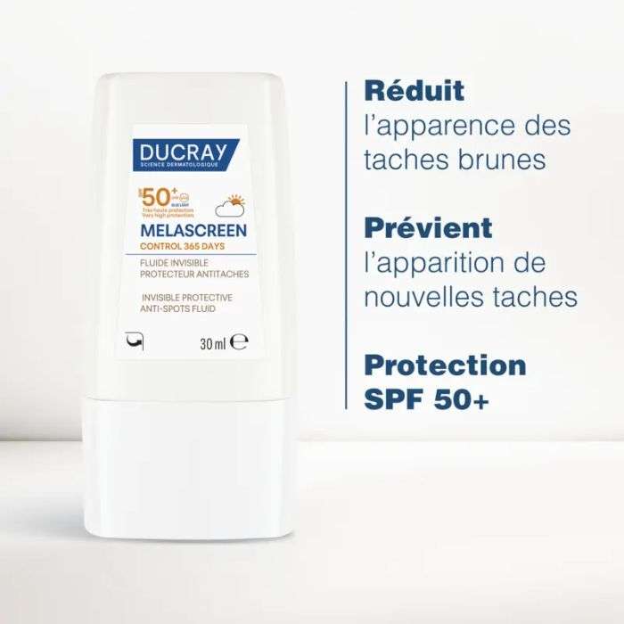 Offre Melascreen SPF 50+ Fluide Invisible Protecteur Anti Taches Acide Azelaic 30 ML + Trousse Offerte - DUCRAY