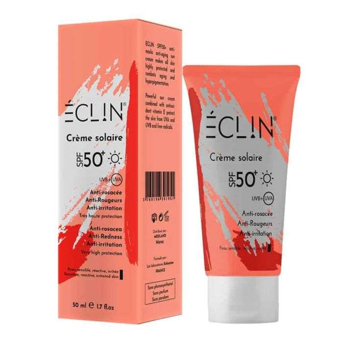 Creme Solaire SPF 50+ Anti Rougeurs50 ML - ECLIN