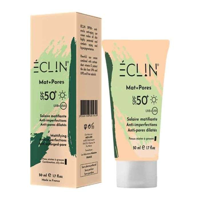 Mat + Pores Solaire Matifiante SPF 50 Anti Imperfections 50 ML - ECLIN