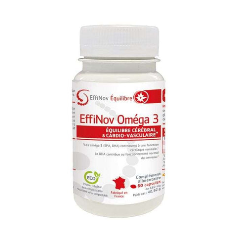Omega 3 Equilibre Cerebral et Cardio Vasculaire 60 Capsules - EFFINOV