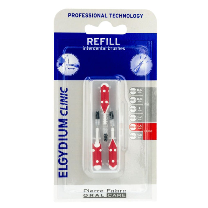 Clinic Recharge Refill Rouge Brossettes Interdentaires 3/4MM - ELGYDIUM