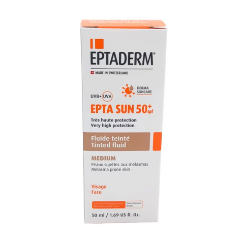 Epta Sun SPF 50+ Fluide Teinte Medium 50 ML - EPTADERM