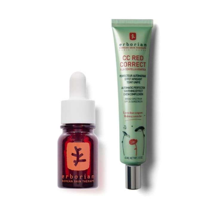 Duo CC Red Correct 45ML + Skin Therapy 10ML - ERBORIAN