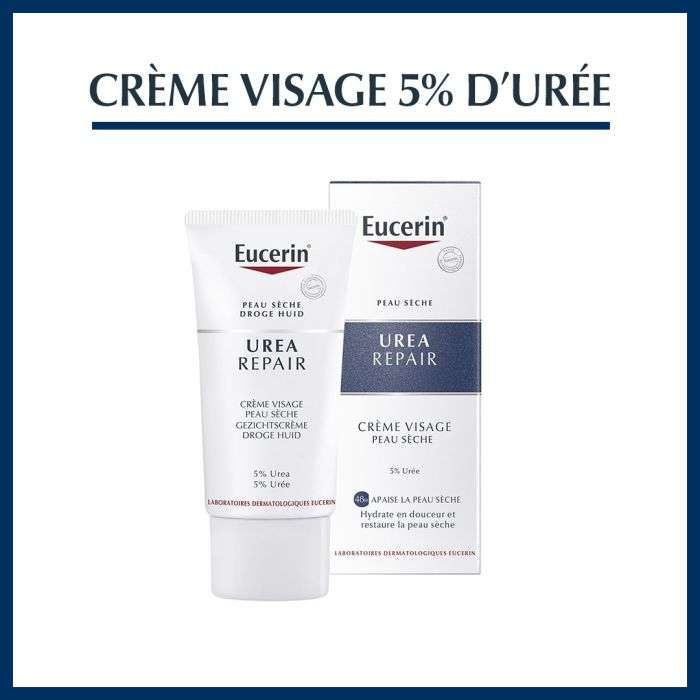 Urea Repair Creme Visage Peau Seche 5 % D'uree 50 ML - EUCERIN