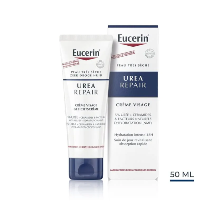 Urea Repair Creme Visage Peau Seche 5 % D'uree 50 ML - EUCERIN