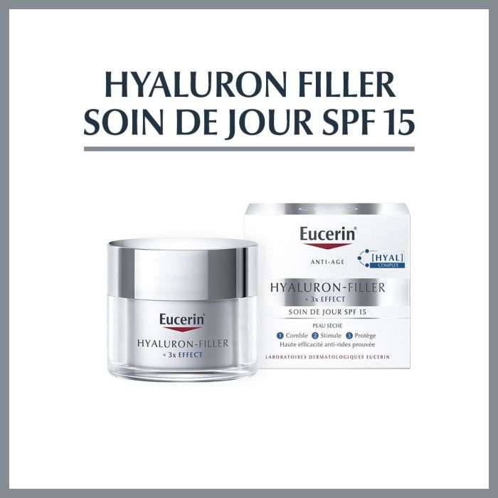 Offre Hyaluron Filler 3* Effect Soin de Jour SPF 15 Peau Seche 50ML + Photoaging Control SPF 50+ Offert - EUCERIN