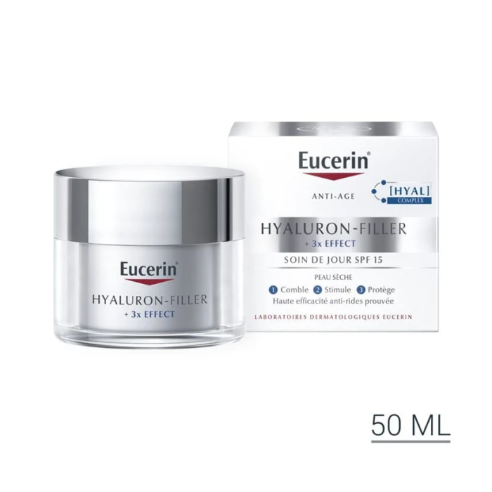 Offre Hyaluron Filler 3* Effect Soin de Jour SPF 15 Peau Seche 50ML + Photoaging Control SPF 50+ Offert - EUCERIN