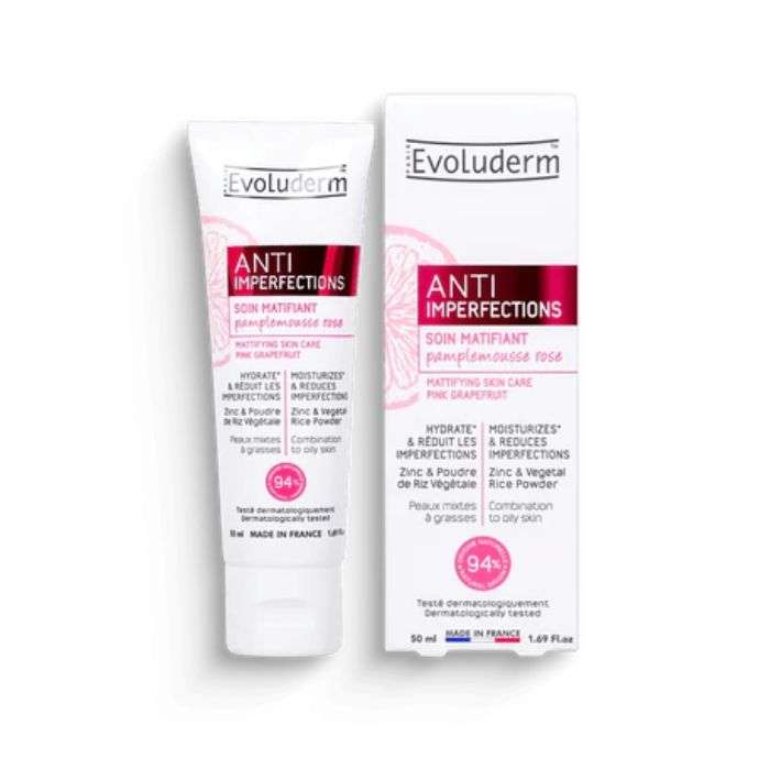Anti Imperfections Soin Matifiant Pamplemousse Rose 50ML - EVOLUDERM