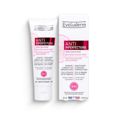 Anti Imperfections Soin Matifiant Pamplemousse Rose 50ML - EVOLUDERM
