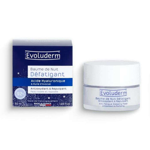 Baume de Nuit Defatigant A L Acide Hyaluraunique et L Huile d Avovat 50 ML - EVOLUDERM