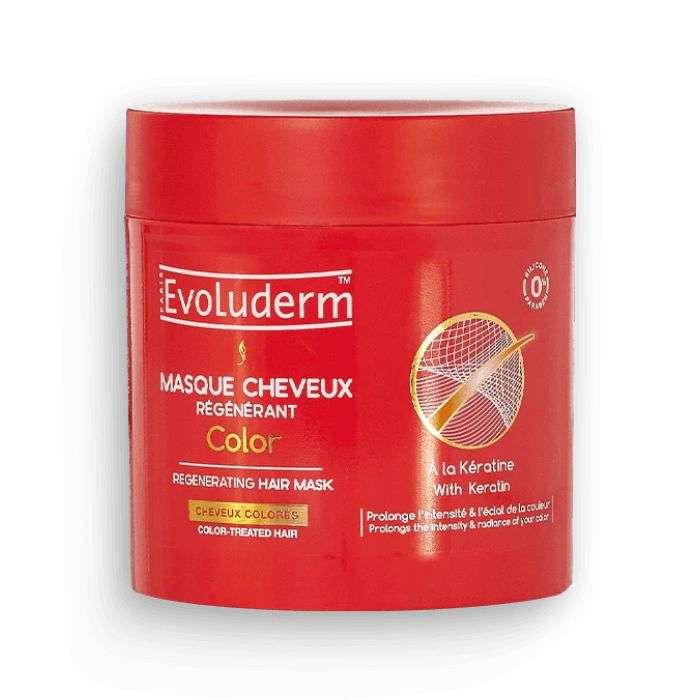 Masque Cheveux Regenerant Color A la Keratin 500 ML - EVOLUDERM