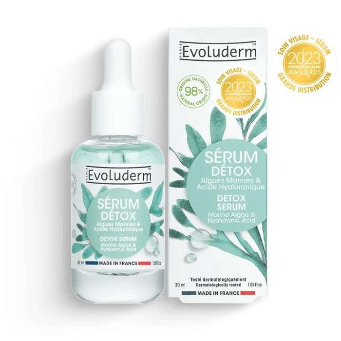 Serum Detox Algues Marines et Acide Hyaluronique 30 ML - EVOLUDERM