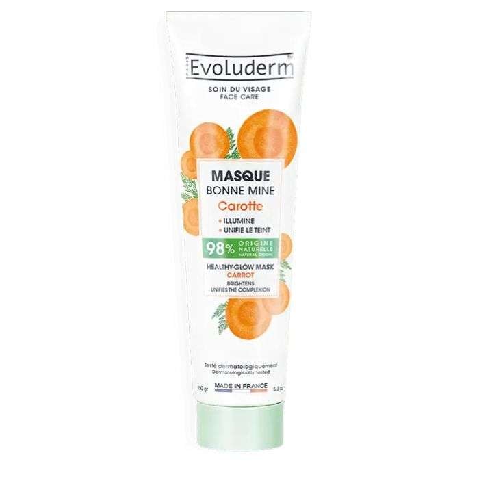 Soin du Visage Masque Bonne Mine Carotte 150 G - EVOLUDERM