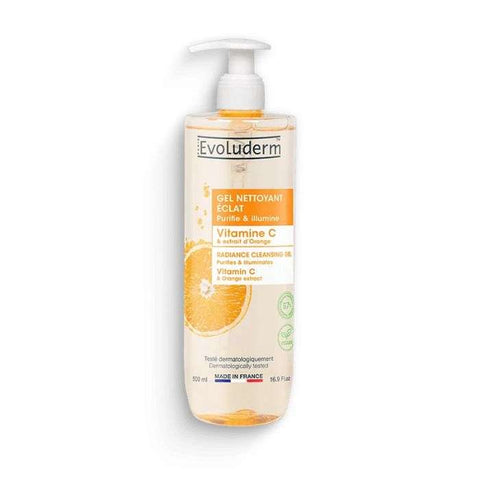 Gel Nettoyant Eclat Vitamine C 500ML - EVOLUDERM
