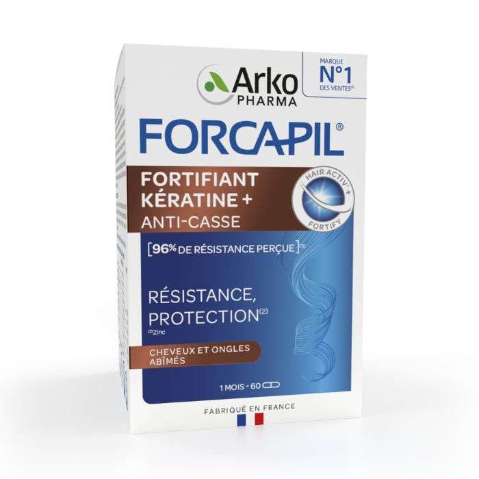 Fortifiant Keratine Anti Casse 60 Gelules - FORCAPIL