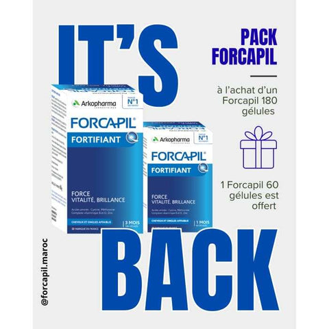 Fortifiant Pack Gelules 1 Achete 1 Offert - FORCAPIL