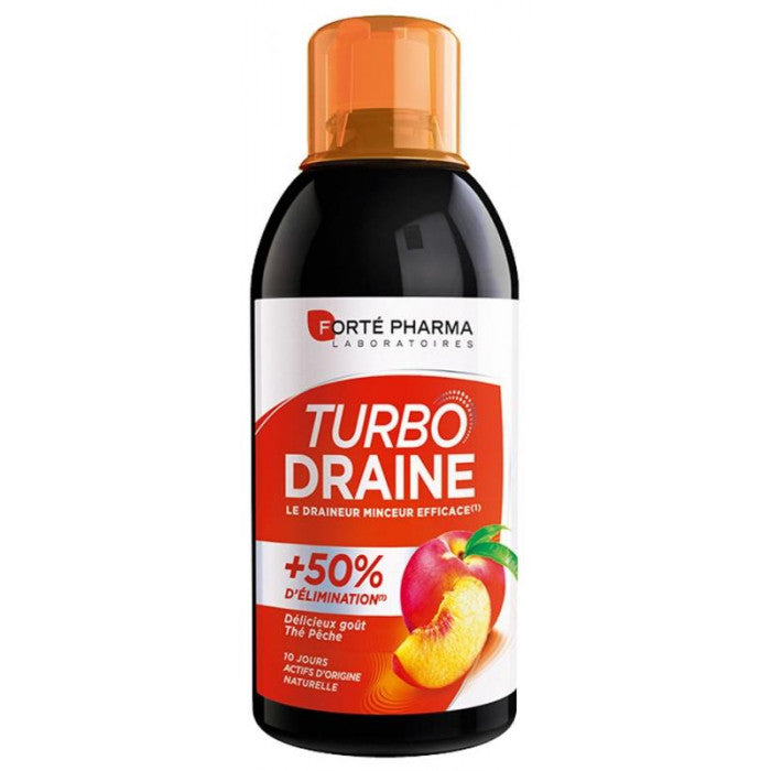 Turbo Draine Minceur Gout Peche 500 ML - FORTE PHARMA