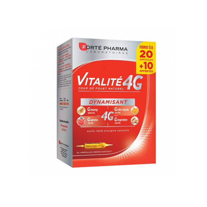 Vitalite 4G Defenses 20 Ampoules + 10 Ampoules Offertes - FORTE PHARMA