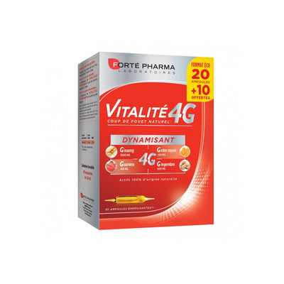 Vitalite 4G Defenses 20 Ampoules + 10 Ampoules Offertes - FORTE PHARMA