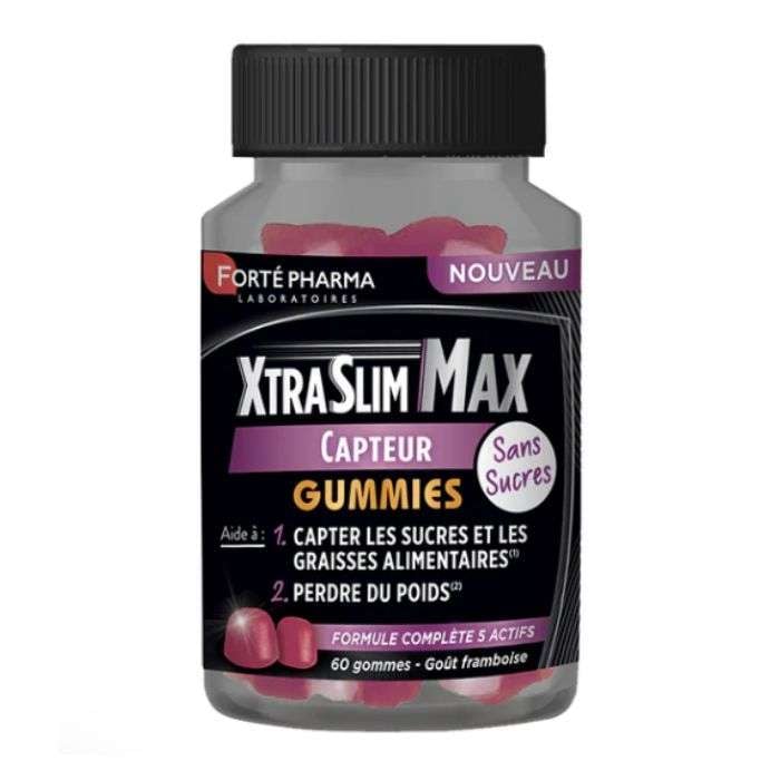 Xtraslim Max 60 Gummies Gout Framboise - FORTE PHARMA