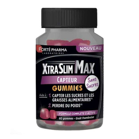 Xtraslim Max 60 Gummies Gout Framboise - FORTE PHARMA