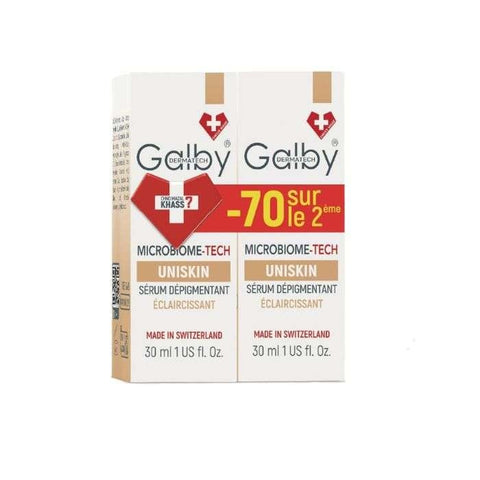 Offre Duo Uniskin Microbiome Tech Serum Depigmentant Eclaircissant 30 ML le 2 Eme -70% - GALBY