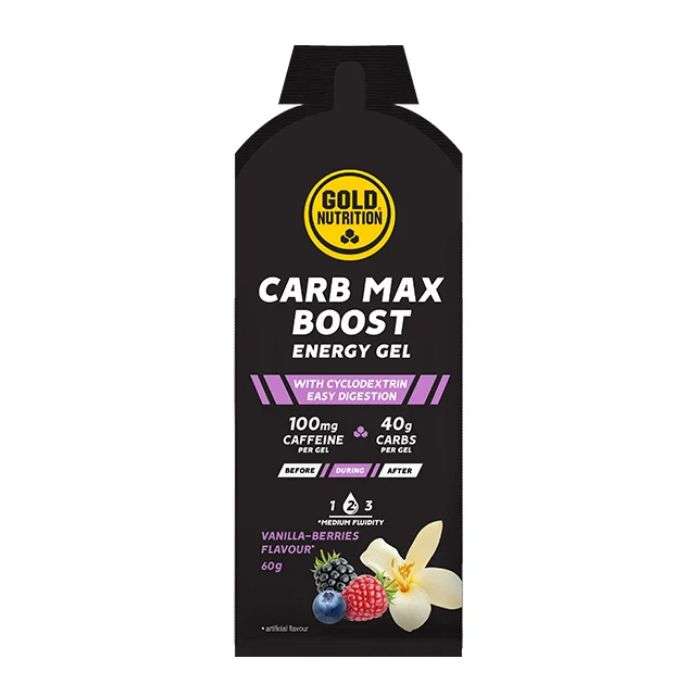 Carb Max Boost Energy Gel Saveur Baies et Vanille 60 G - GOLD NUTRITION