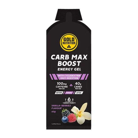 Carb Max Boost Energy Gel Saveur Baies et Vanille 60 G - GOLD NUTRITION