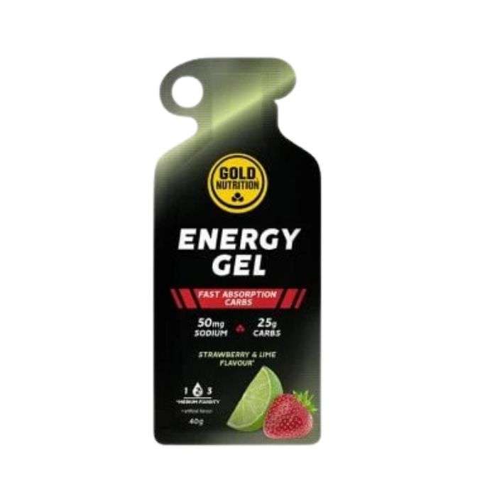 Energy Gel Saveur Fraise et Citron Vert 40 G - GOLD NUTRITION