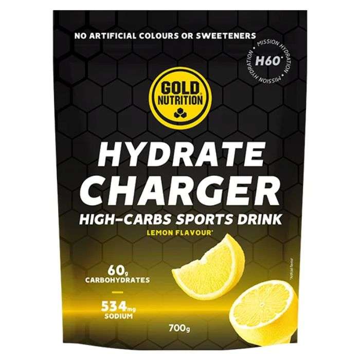 Hydrate Charger High Carbs Sprts Drink Lemon Flavour 700G - GOLD NUTRITION