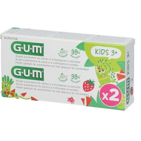 Coffret Dentifrice Enfants Fluore 3 Ans + Lot de 2 X 50 ML - GUM