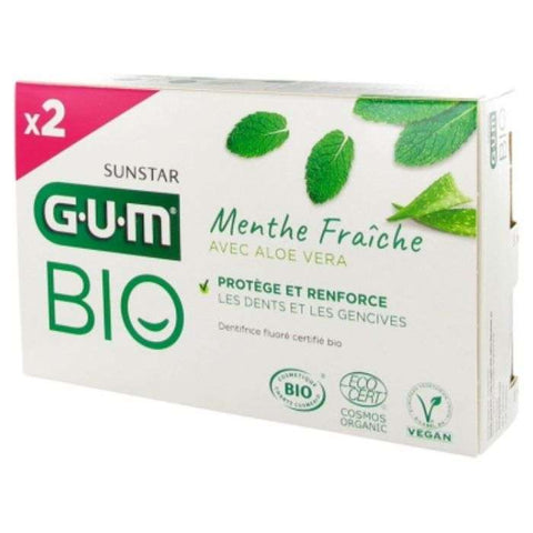 Dentifrice Menthe Fraîche Aloe Vera BIO Lot de 2 X 75 ML - GUM