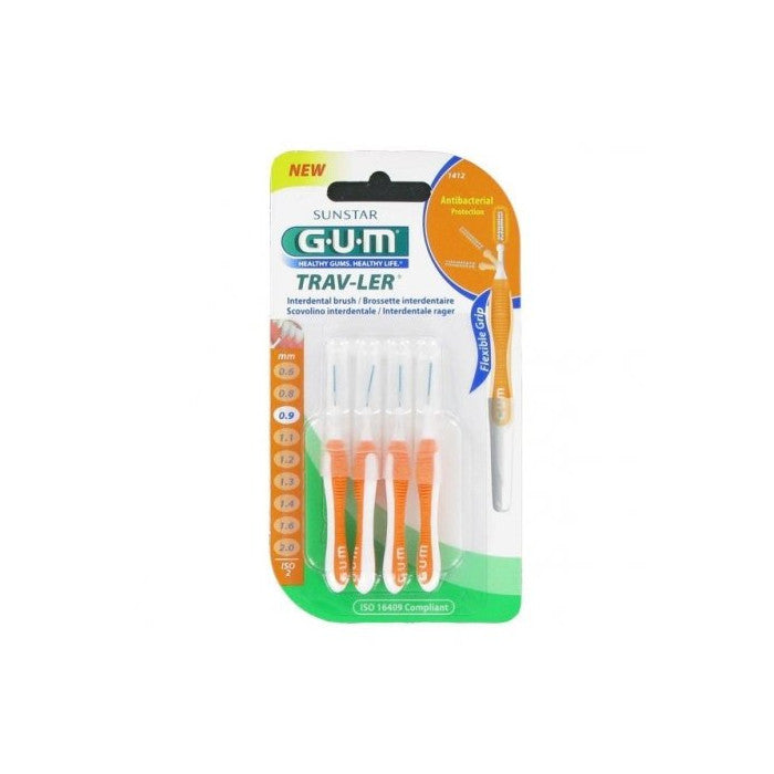 Manche par 4 Unites avec Brosette Ultra Fine 0.9 Mm Ref 1412 - GUM