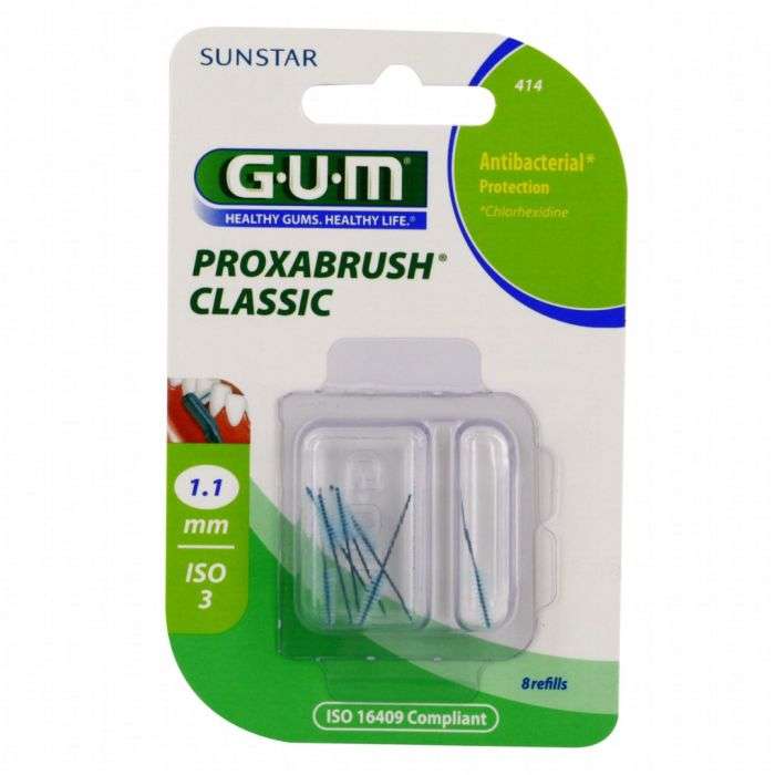 Recharge Brossettes Ultra Fines par 8 Unites 1.1 Mm Ref 414 - GUM