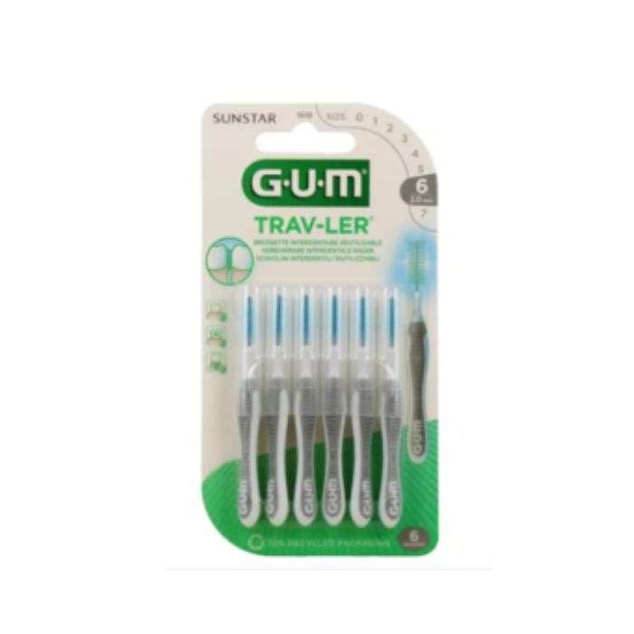 Travler Brosse Interdentaire 2.0 Mm Pack de 6 Ref1618 - GUM
