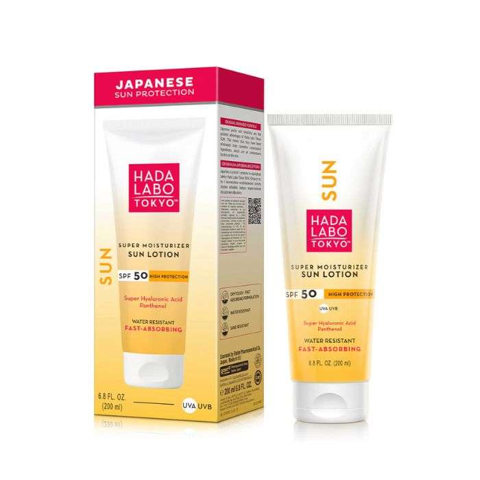 Offre Super Moistrizer Sun Lotion SPF50 200 ML + Trousse Offerte - HADA LABO