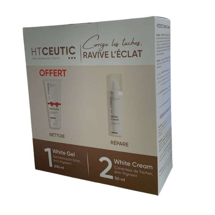 Offre White Creme Eclaircissant de Tache 50 ML + White Gel 200 ML Offert - HTCEUTIC