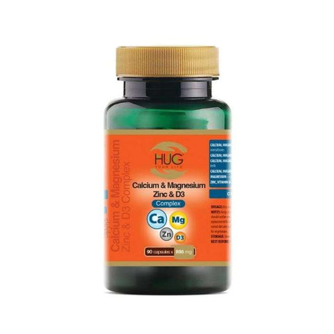 Calcium Magnesium Zinc et D3 Complex 90 Gelules - HUG