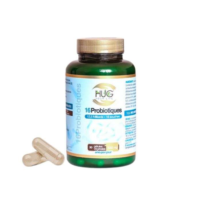 16 Probiotiques 30 Gelules 522 MG - HUG