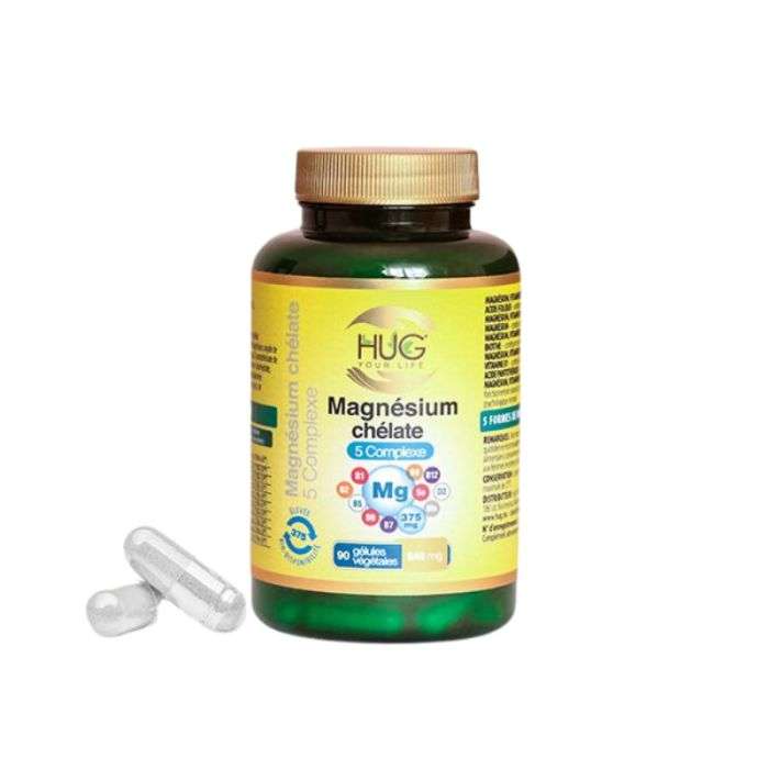 Magnesium Chelate 5 Complexe 90 Gelules 848 G - HUG