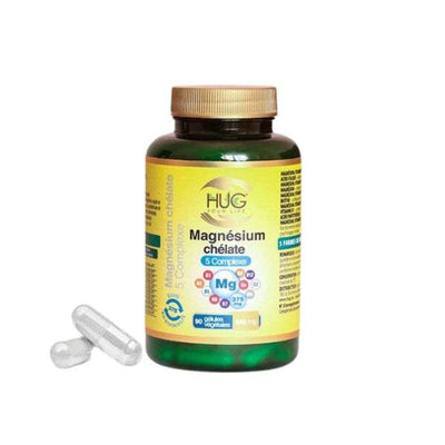 Magnesium Chelate 5 Complexe 90 Gelules 848 G - HUG
