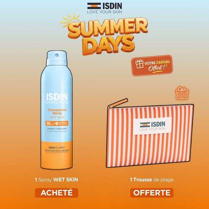 Offre Fotoprotector Spray Transparent Wet Skin 250 ML + Trousse Offerte - ISDIN
