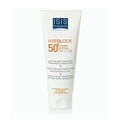 Uveblock 50+HYDRA Lotion Tres Haute Protection Solaire Lotion Hydratante SPF 50+ - ISISPHARMA