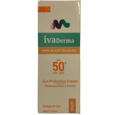 Creme Solaire Toucher Sec SPF 50+ Teinte 50ML - IVADERMA